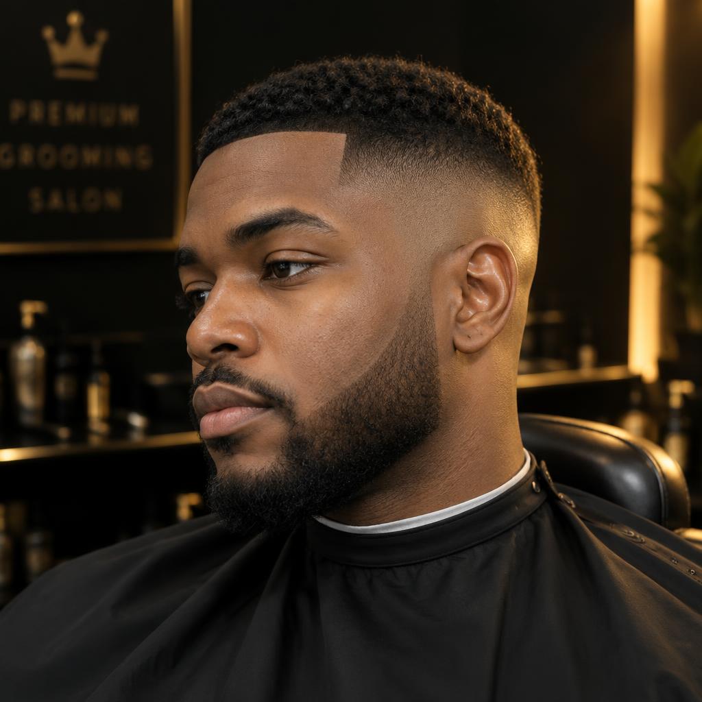 Skin fade with beard
